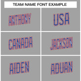 Custom Gray Royal-Red Classic Style Crew neck T-Shirts Full Sublimated